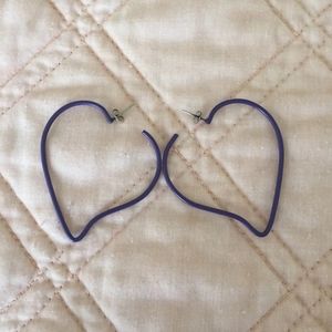 Purple Heart Earrings
